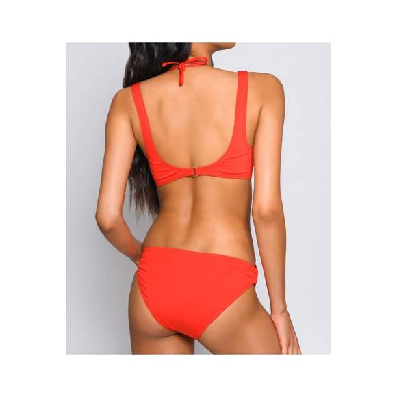 NEW HUTCH solid valenza bikini top in red - Picture 2 of 3